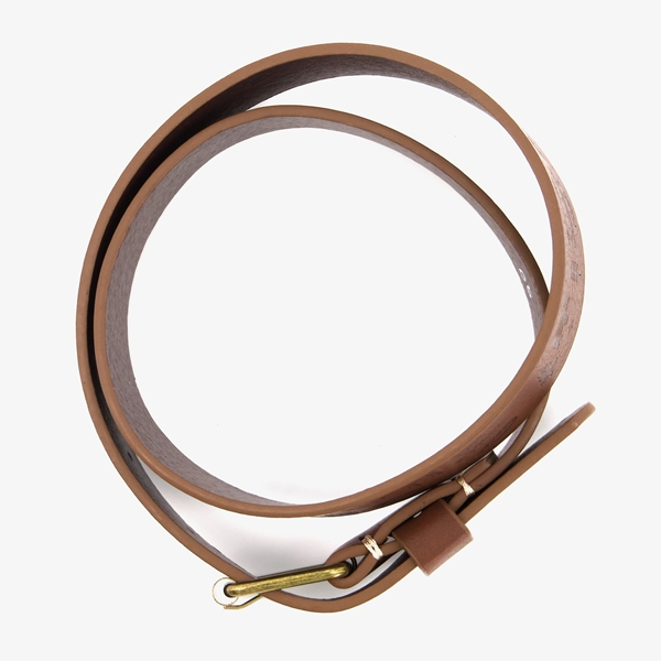 Jongens riem met print bruin