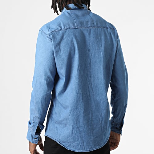 Chemise Jean Manches Longues W-323 Bleu Denim Clair