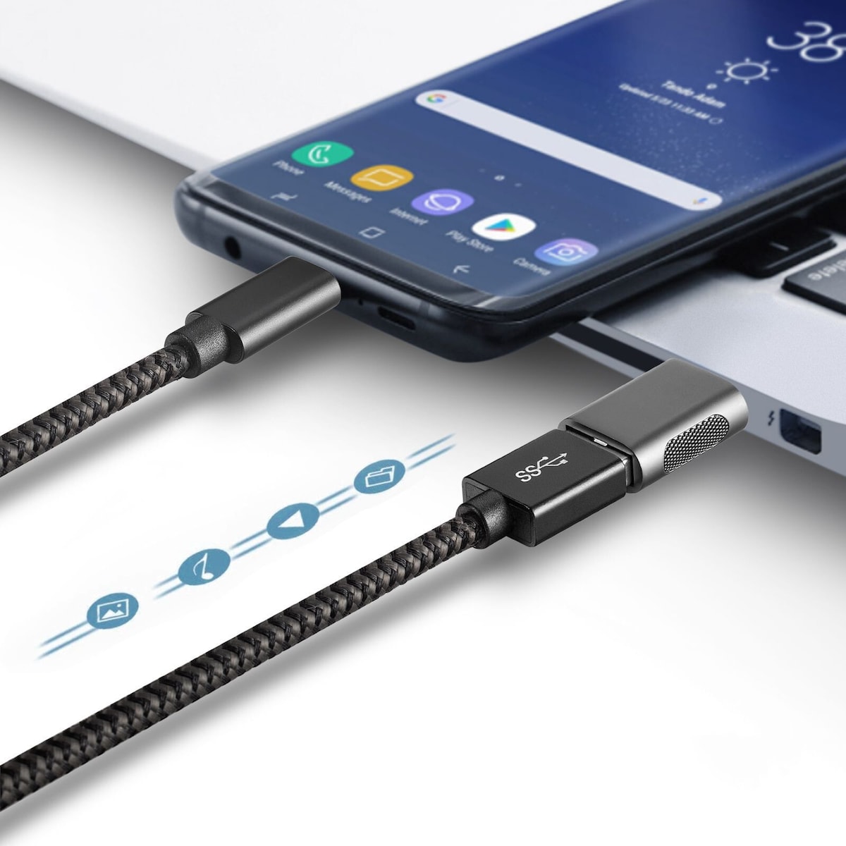 USB C til USB 3.2 Adapter 10 Gbps Gull