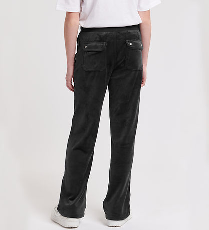 Juicy Couture Velours Hosen - Layla Pocket - Schwarz
