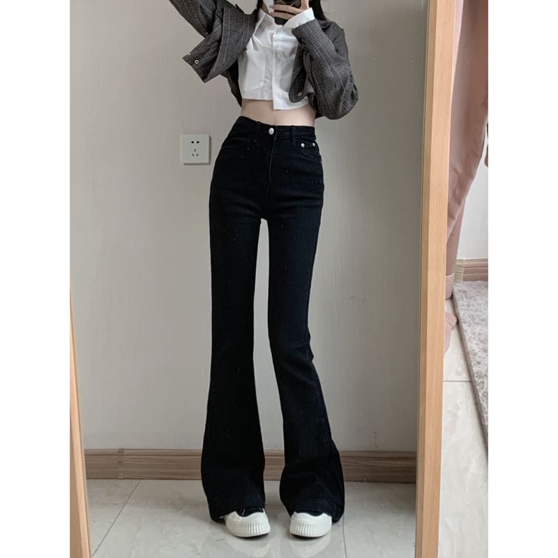 Moon City - Hoge taille flared jeans