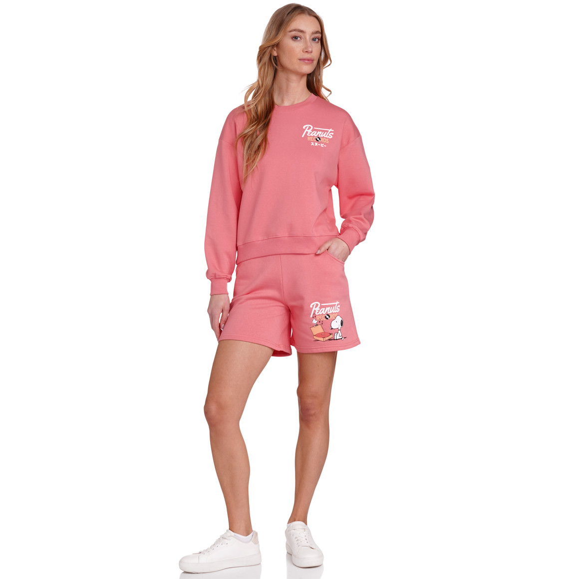 Jonas Nielsen Peanuts Sweatshirt mit Rückenprint rosa