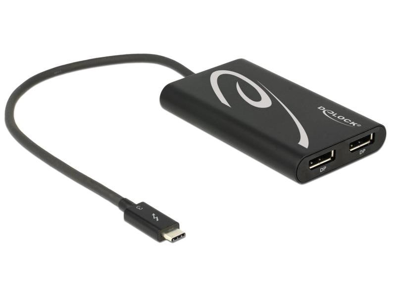 Delock Adapterkabel 2 x DP f Thunderbolt 3 - DisplayPort Thunderbolt 3 zu 2x Displayport Adapter