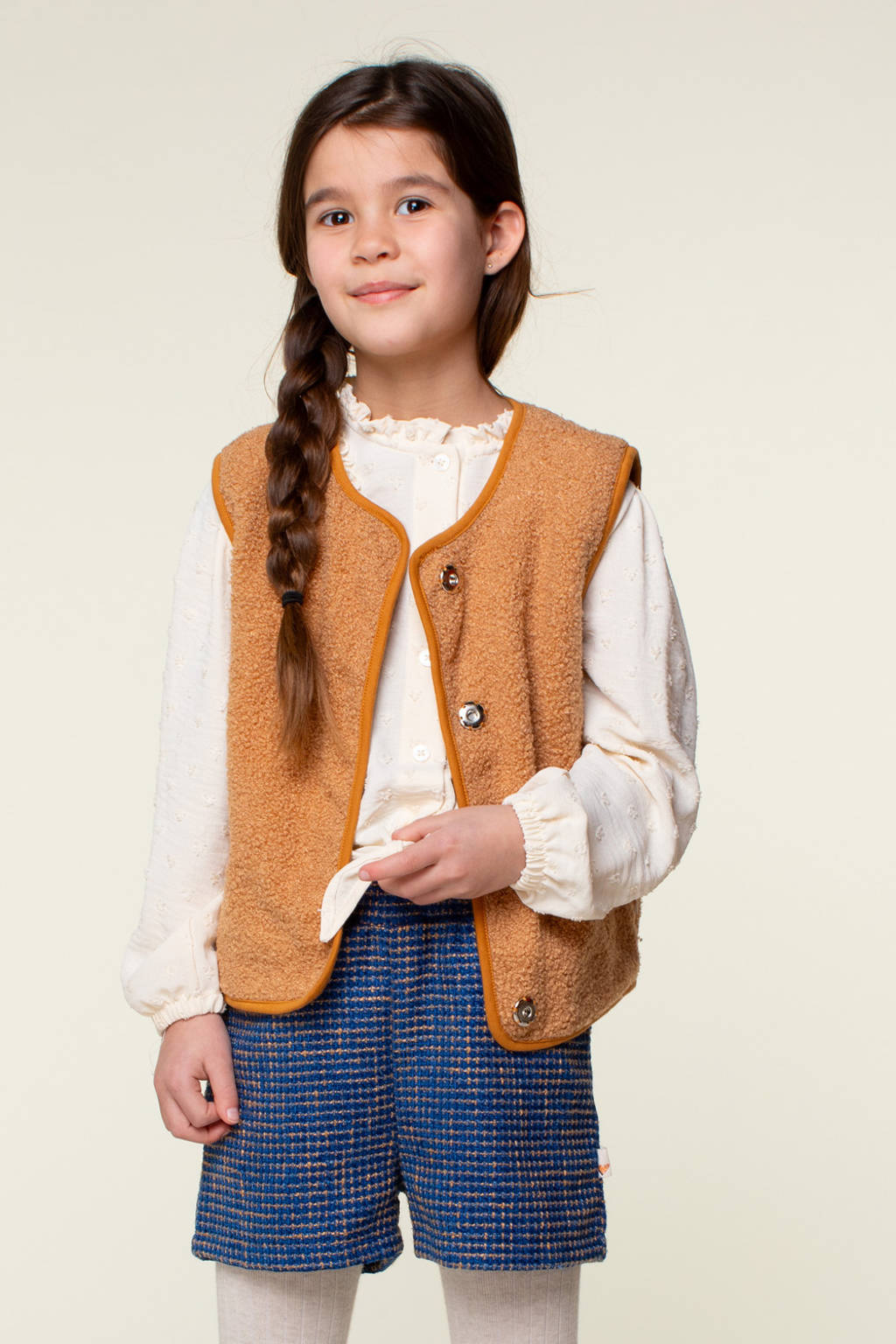 Moodstreet gebreid gilet Valérie lichtbruin