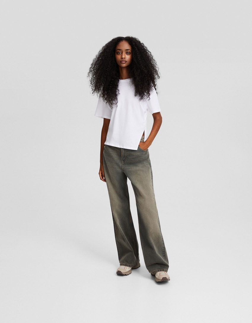 calças jeans largas
