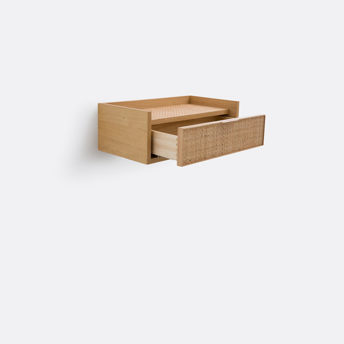 LA REDOUTE INTERIEURS<br>Mesinha de cabeceira de parede, 1 gaveta em rattan trançado, Louison