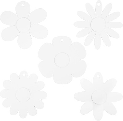 Blomster - Ø 20 CM - 400 G - Hvid - 5X3 Stk
