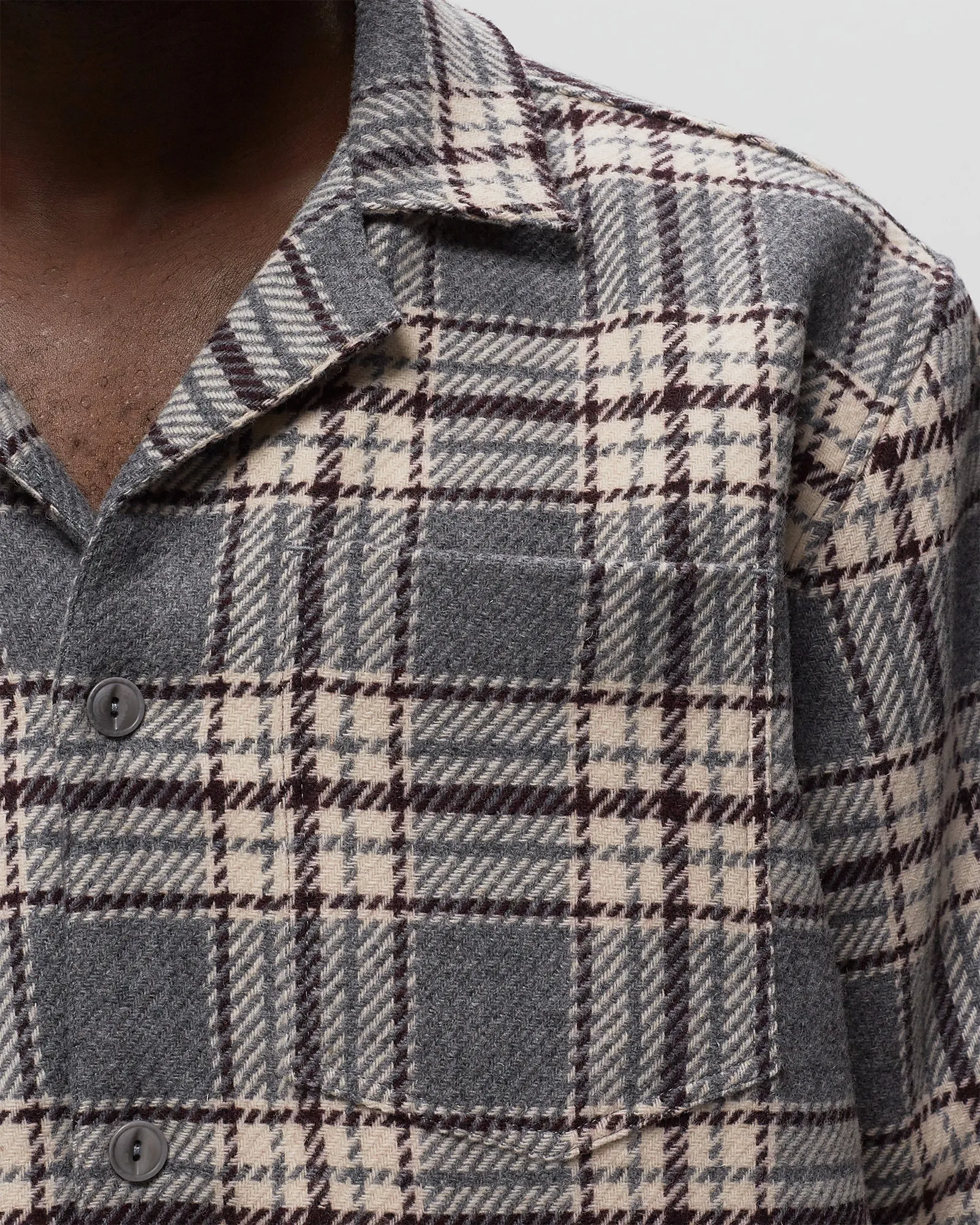 Officine Générale JUSTIN OVS JAP CO TEXTUR CHECK