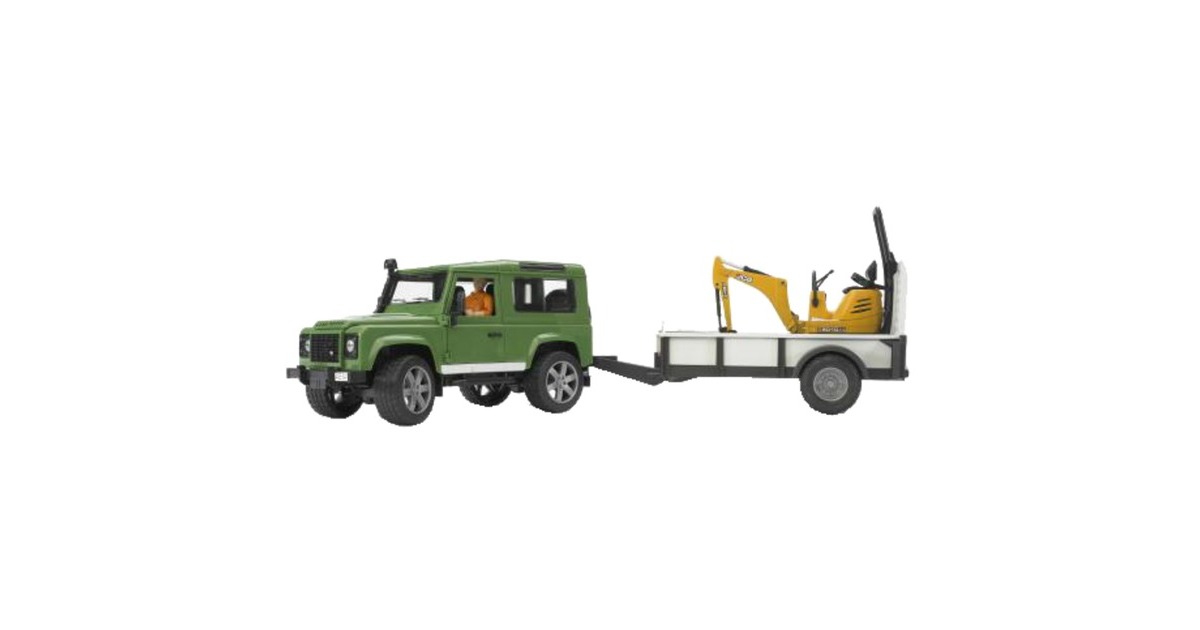bruderLand Rover Defender met CB 8010 CTS-micrograafmachine Modelvoertuig  (02593)