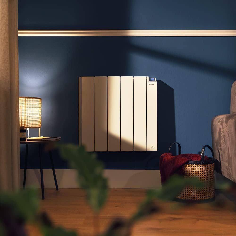 Cecotec Flachheizkörper mit Wi-Fi-Steuerung ReadyWarm 6000 Thermal Ceramic Connected. 1500 W, 6 Elemente aus Aluminiumguss und Keramiktechnologie, Timer, IPX4-Schutz, 4 Betriebsarten, 20 m2