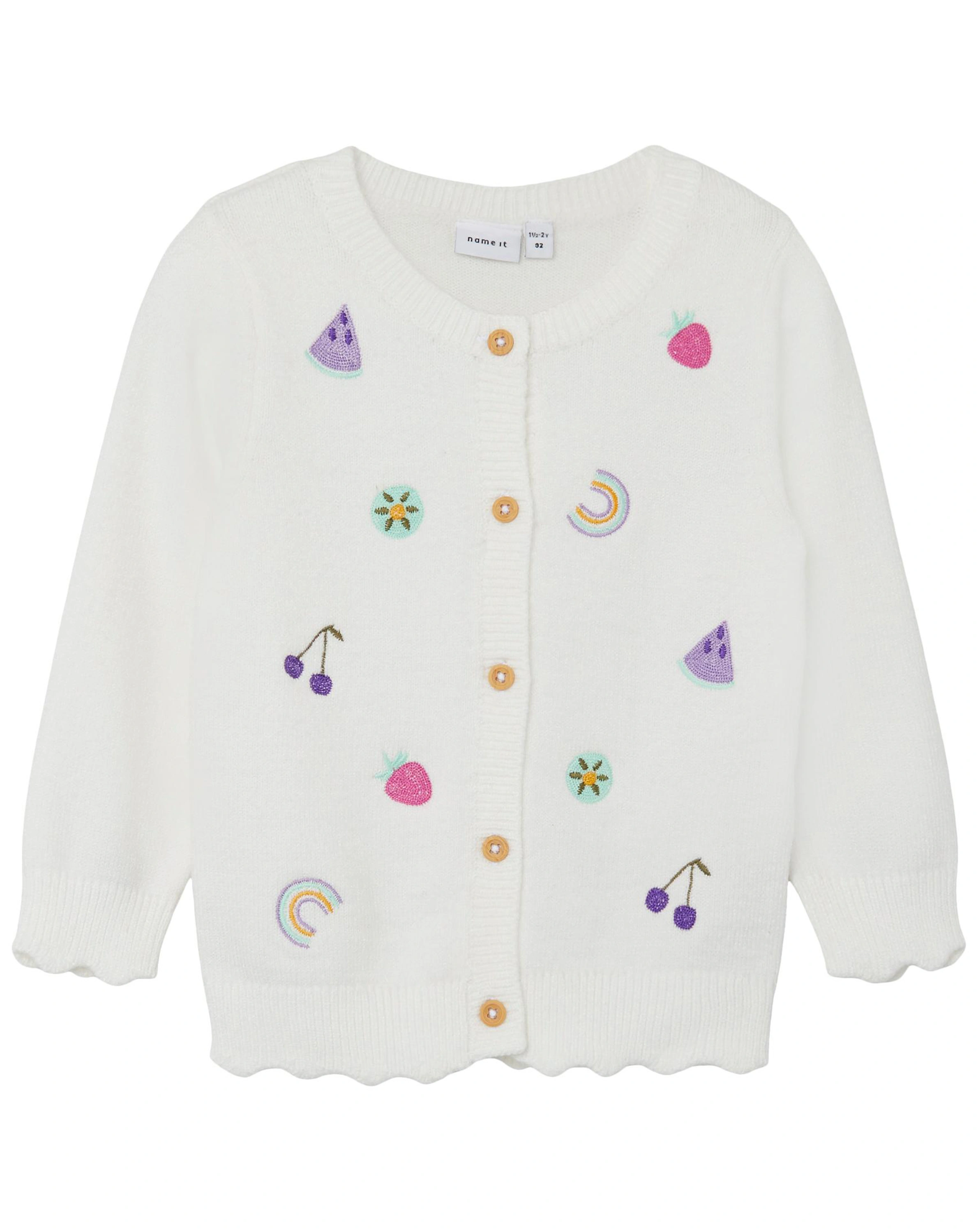 Strickjacke NMFDELANA in bright white
