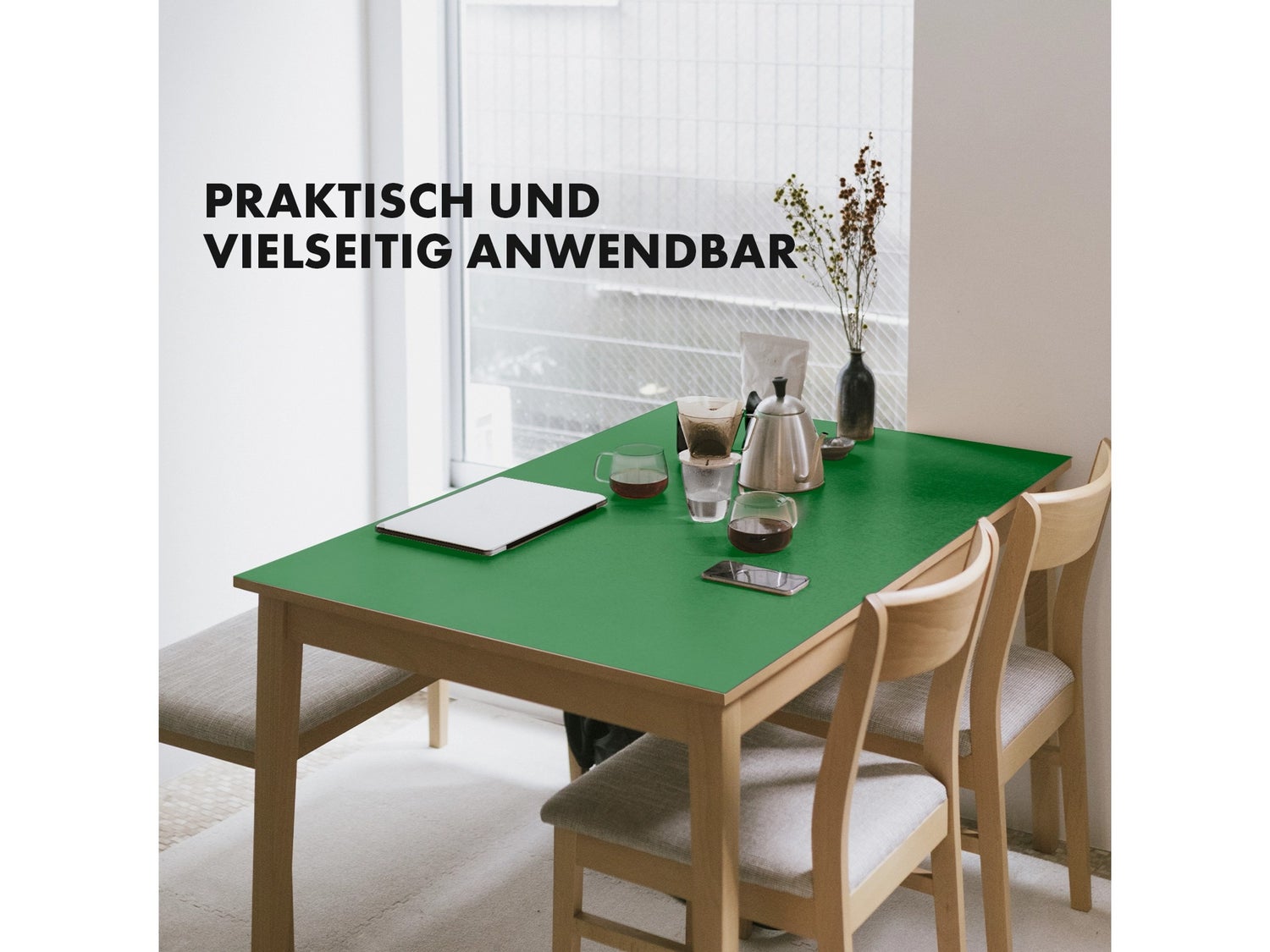 KARAT Tafelbeschermer Empire met Afgeschuinde Rand Groen 80 x 40 cm