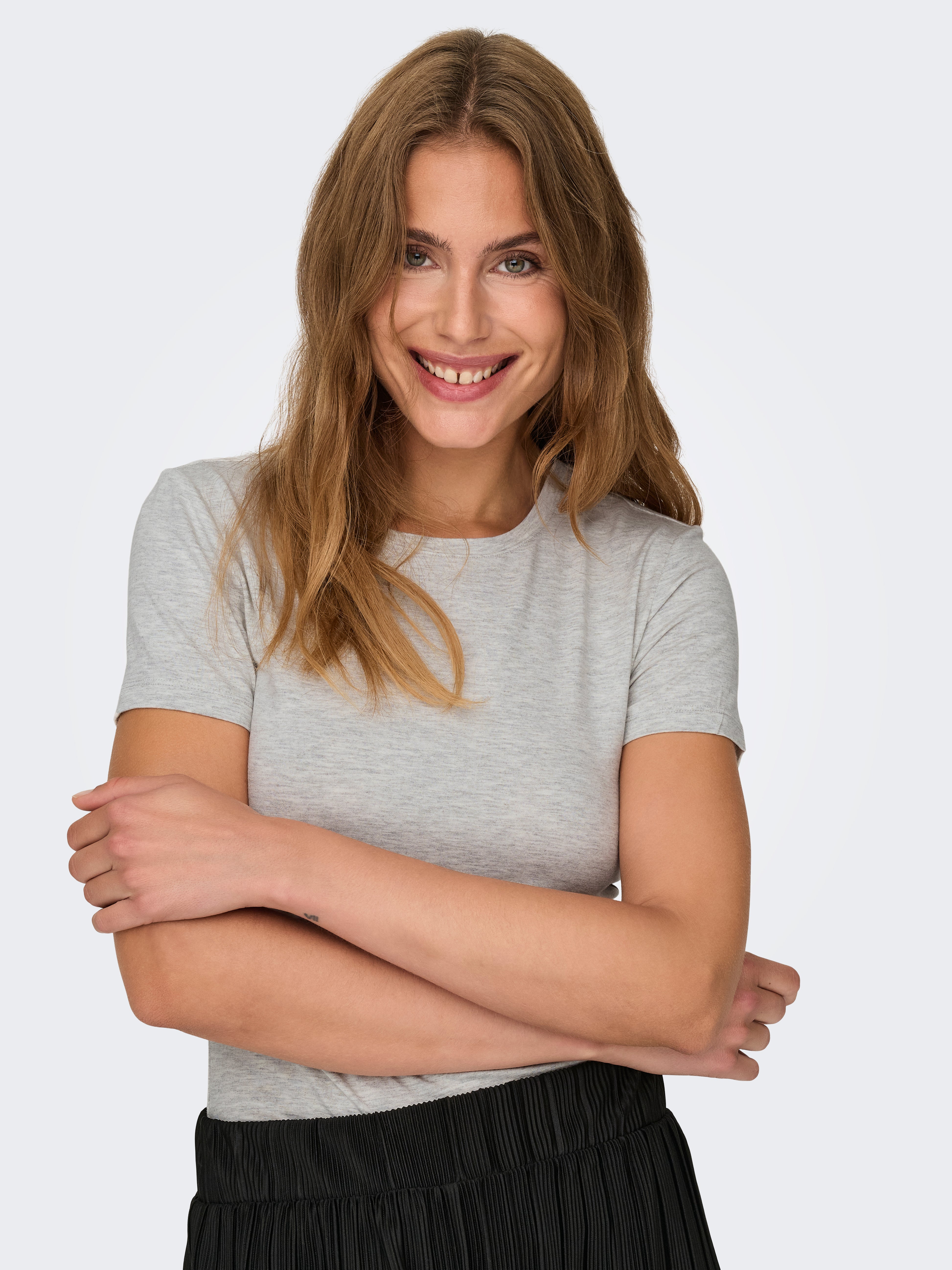 ONLFELINA T-shirt Light Grey Melange