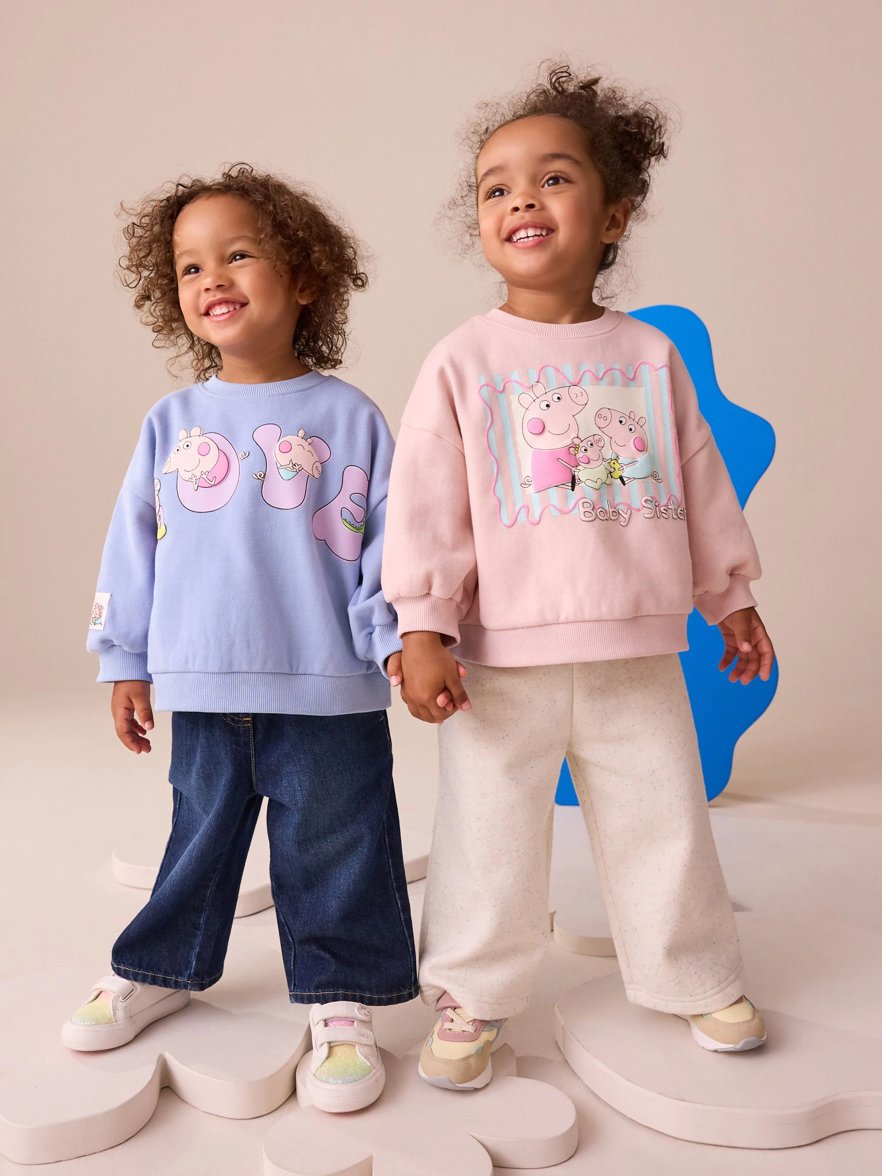 Blauw - Peppa Pig & Evie Crew Neck Sweatshirt (3mths-7yrs)