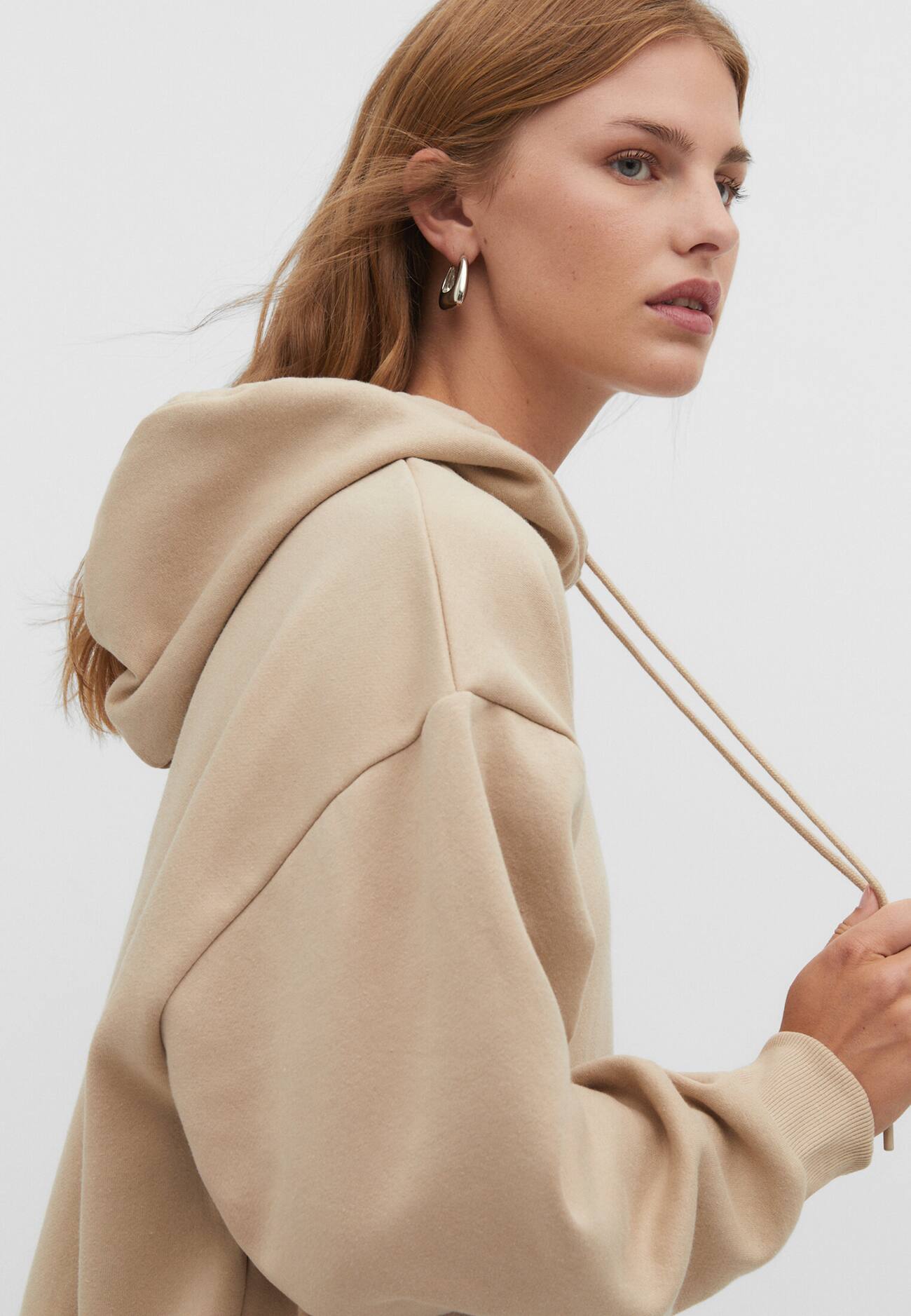 moletom oversized com textura aveludada