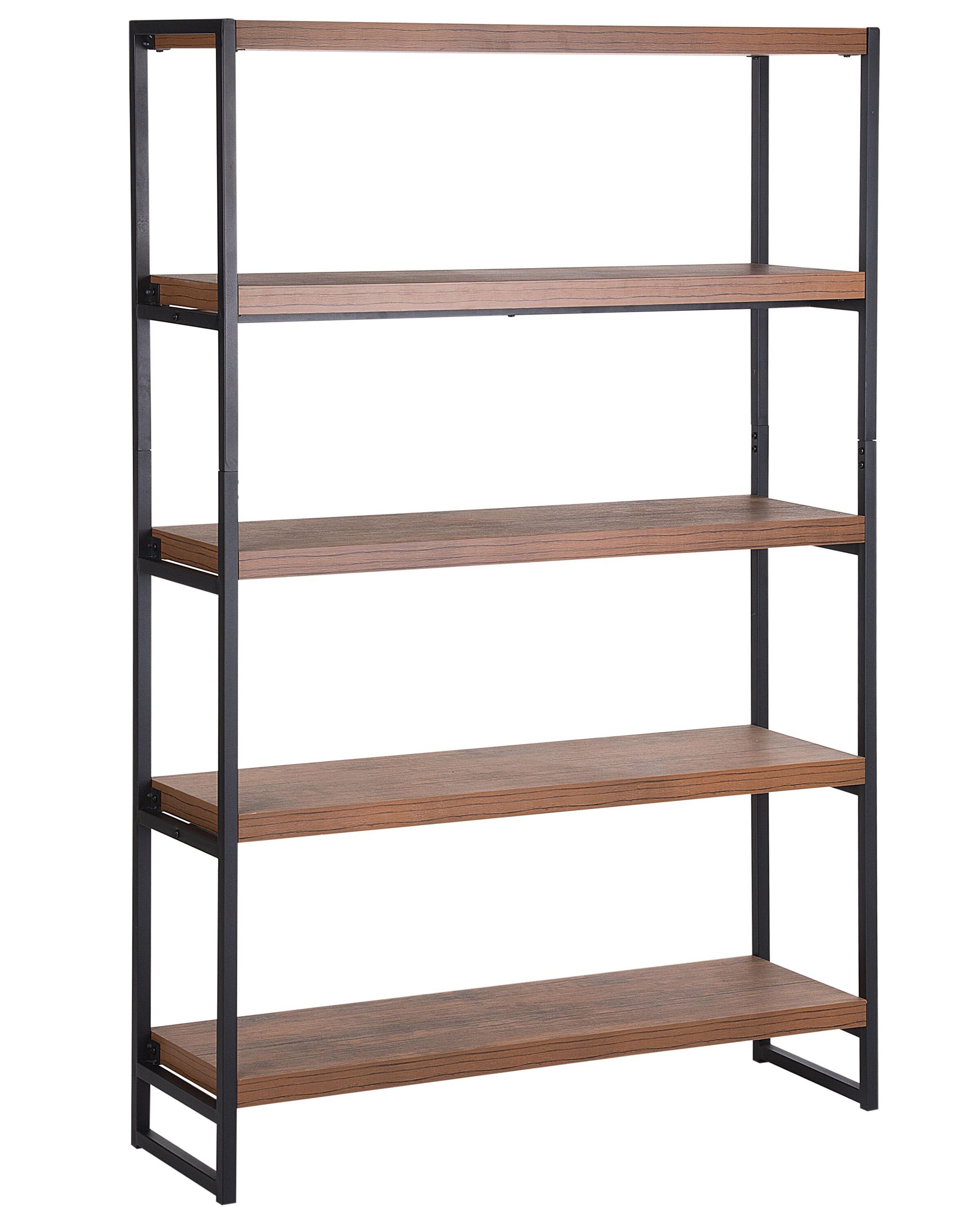Opbergkast met 4 planken TIFTON 155 cm Donkerbruin