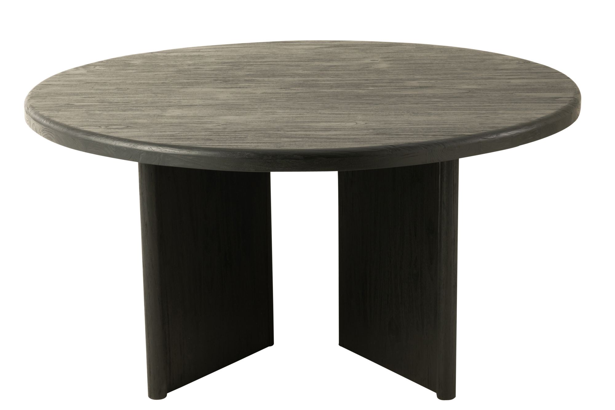 Eettafel teakhout Ø150 cm zwart