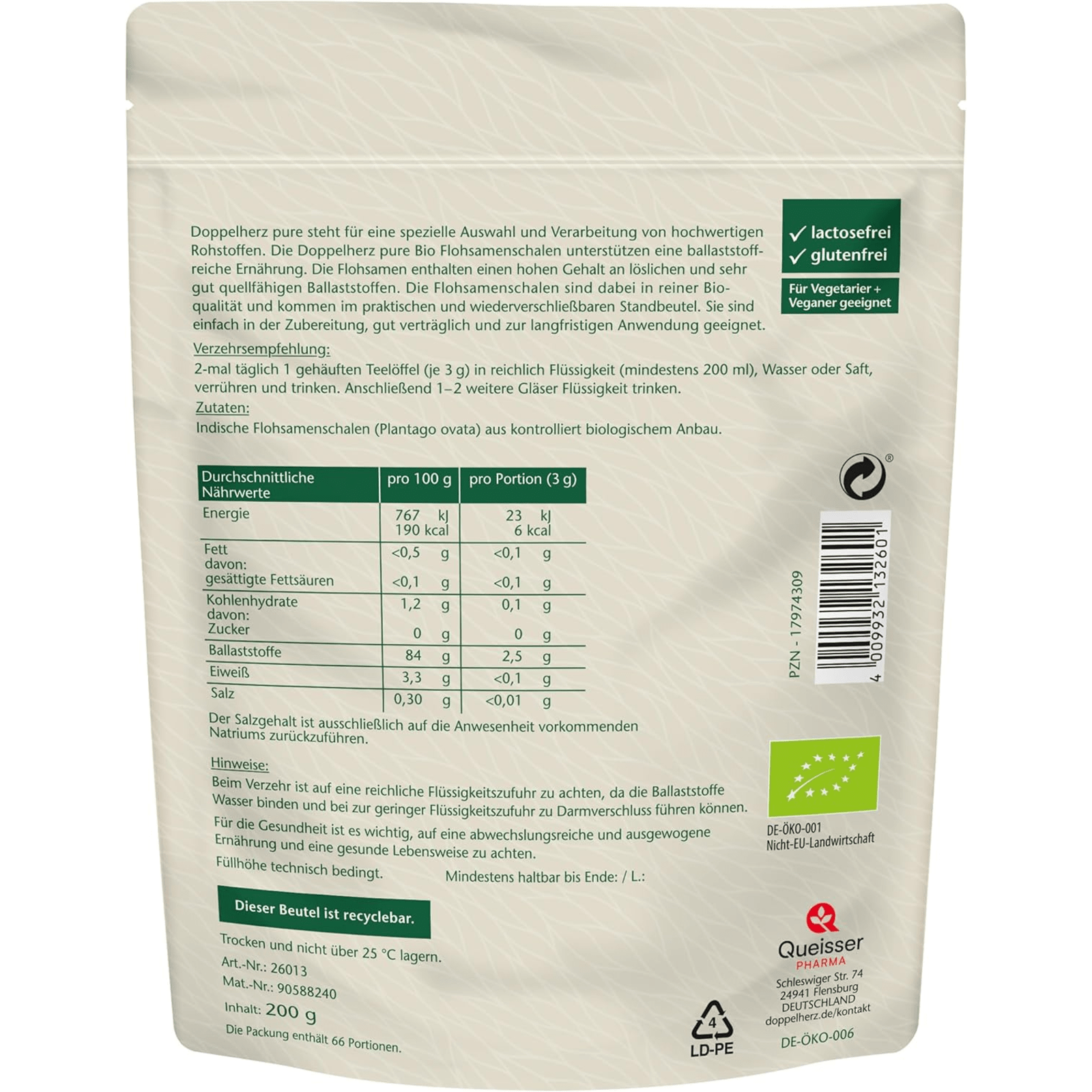 Pure Flohsamen bio (200g)