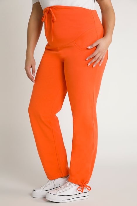 Bellieva-Sweatpants, extrabreiter Bund, Biobaumwolle