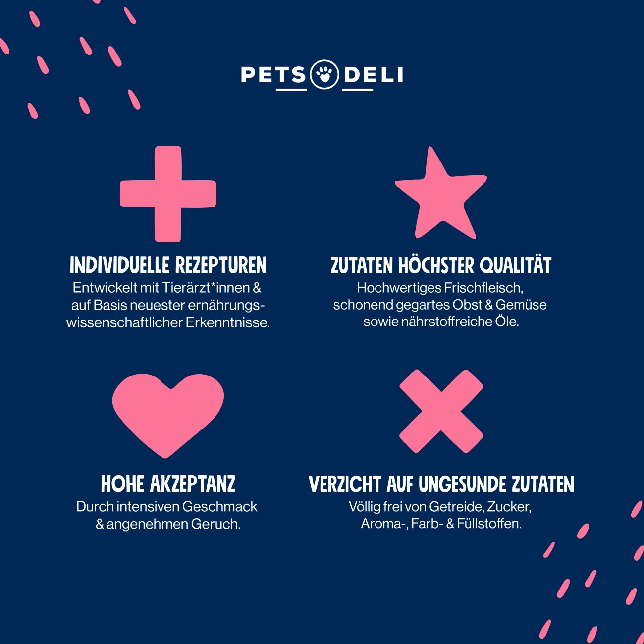 Pets Deli Adult Creme Multipack mit Huhn, Thunfisch und Krill 90g
