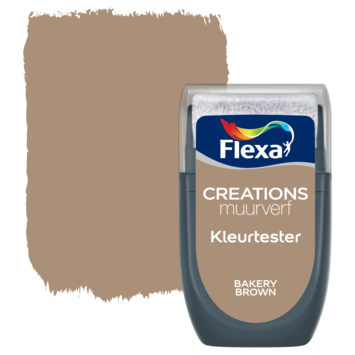 Flexa Creations muurverf kleurtester mat bakery brown 30 ml