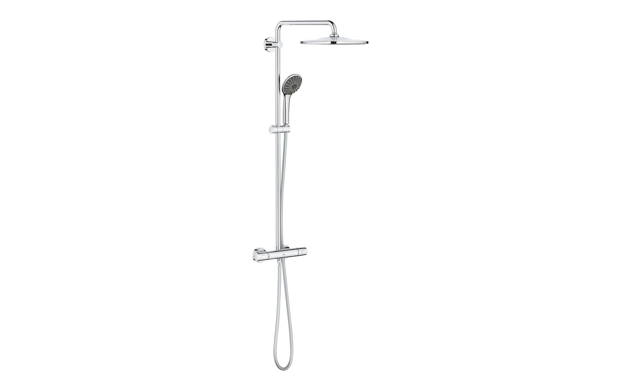 Duschsystem Vitalio EcoJoy 310<br>Vitalio Joy 310 EcoJoy mit Thermostatarmatur, ohne Ablage, chrom