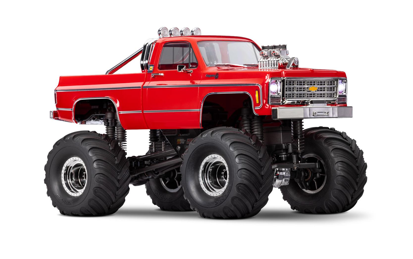 Monster Truck TRX-4MT Chevrolet K10 Rot, RTR, 1:18<br>Kleiner, originalgetreuer 4x4 RC-Monstertruck