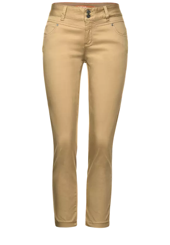 Casual Fit Hose in Unifarbe - light safari sand