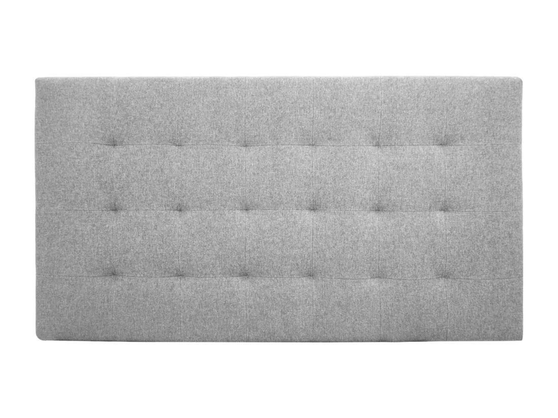 Tête de lit polyester capitonnée grise 180x80cm - ALAN - DECOWOOD
