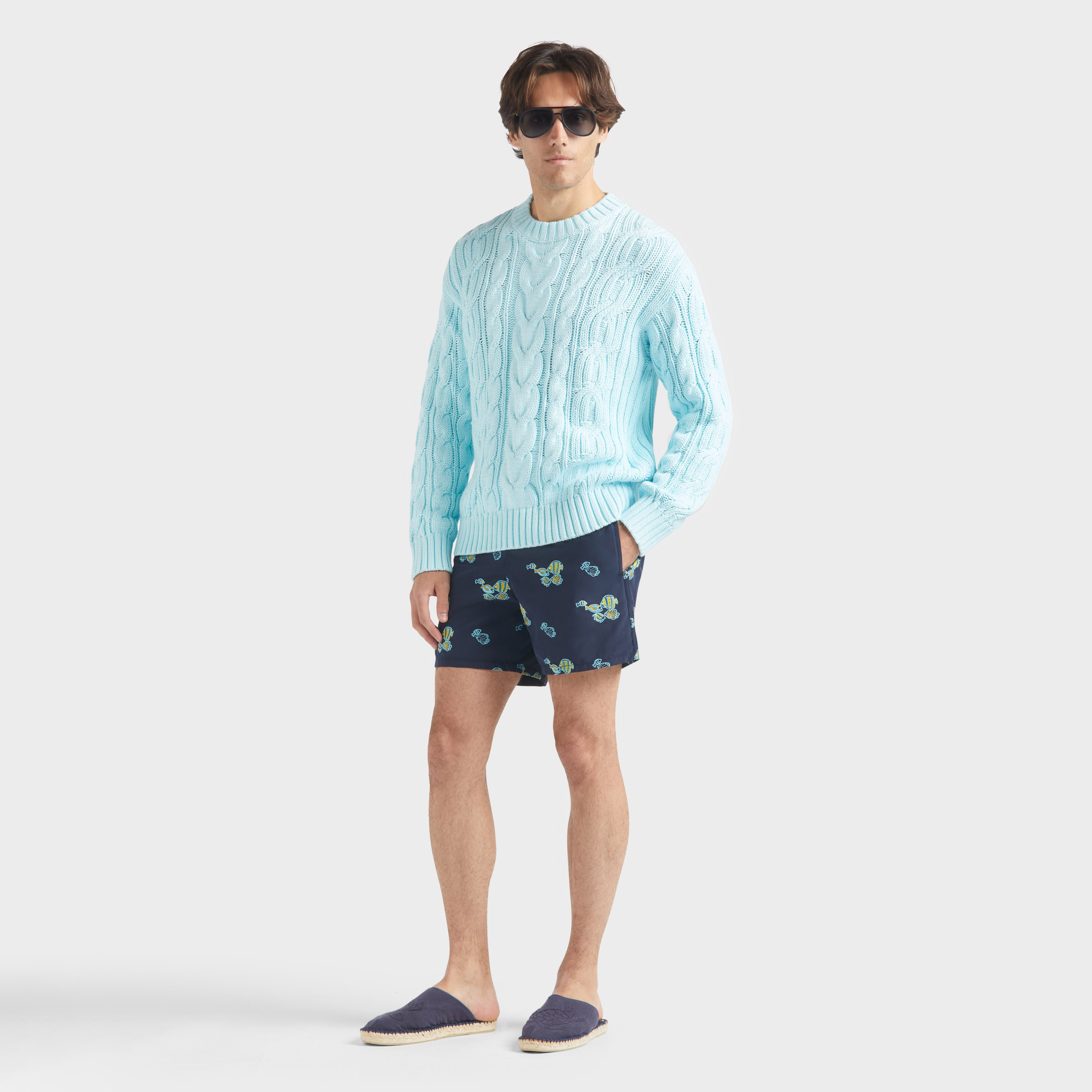 Maillot de bain homme brodé Fishy Vibes - Edition Limitée