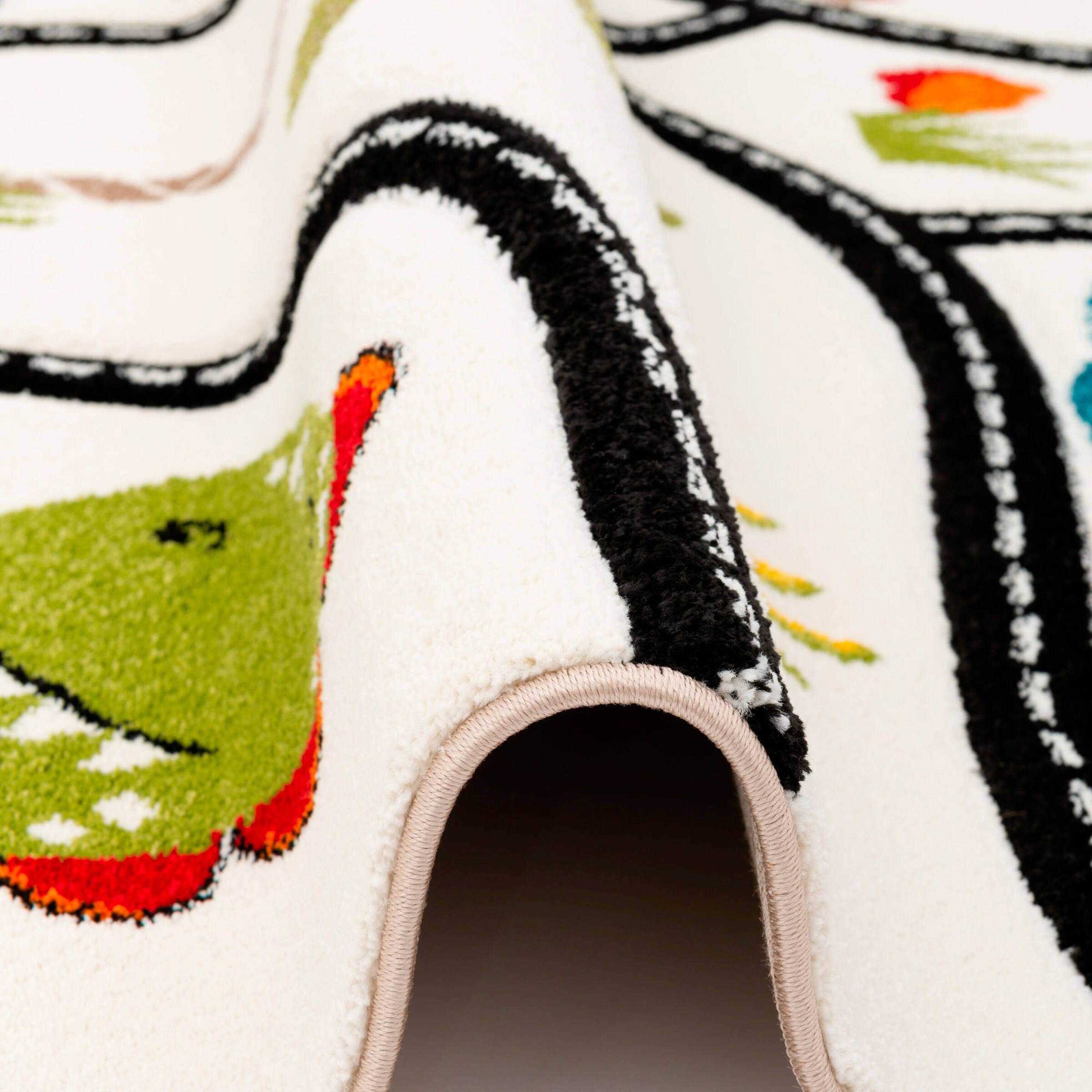 Pergamon Kinder Teppich Maui Kids Dino Straßenteppich Bunt