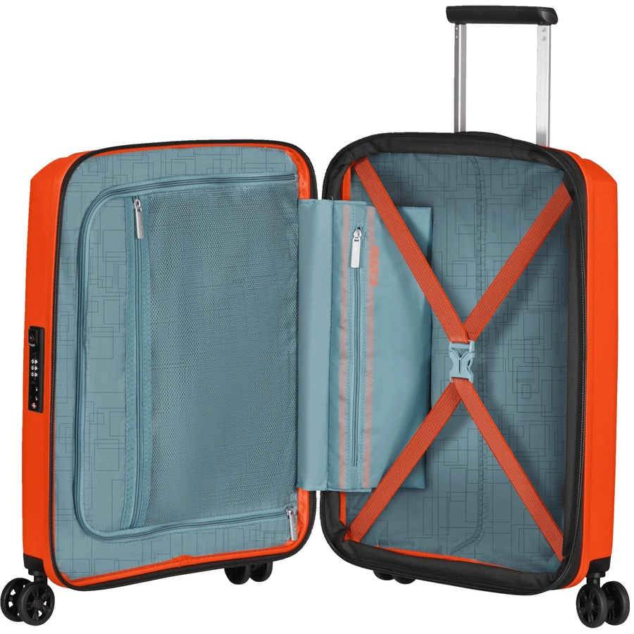 American Tourister Aerostep - 4-Rollen-Kabinentrolley 55 cm erw. bright orange