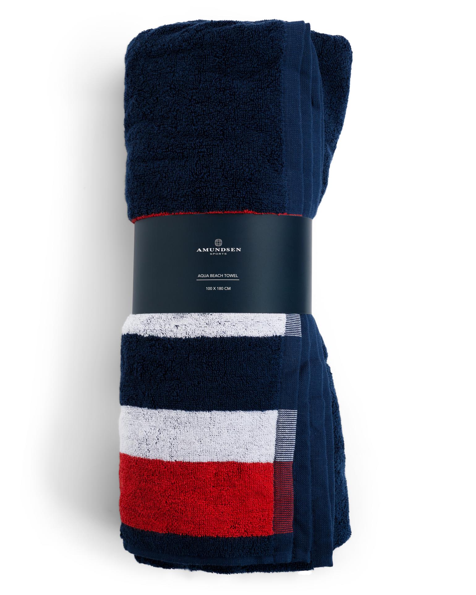 Amundsen Aqua Beach Towel Faded Navy