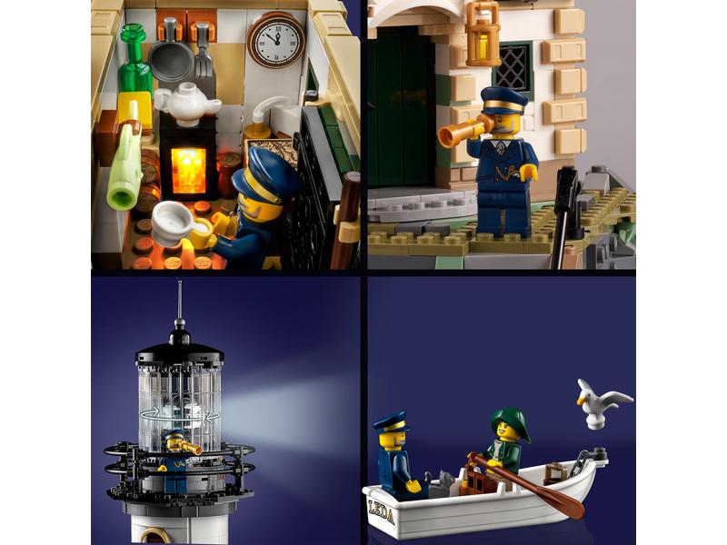 LEGO® Ideas Motorisierter Leuchtturm 21335 Leuchtturm mit rotierendem Leuchtfeuer und massgeschneiderten Fresnel-Linsen