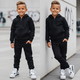 Essential hoodie set - zwart (verzenddatum 27 feb)