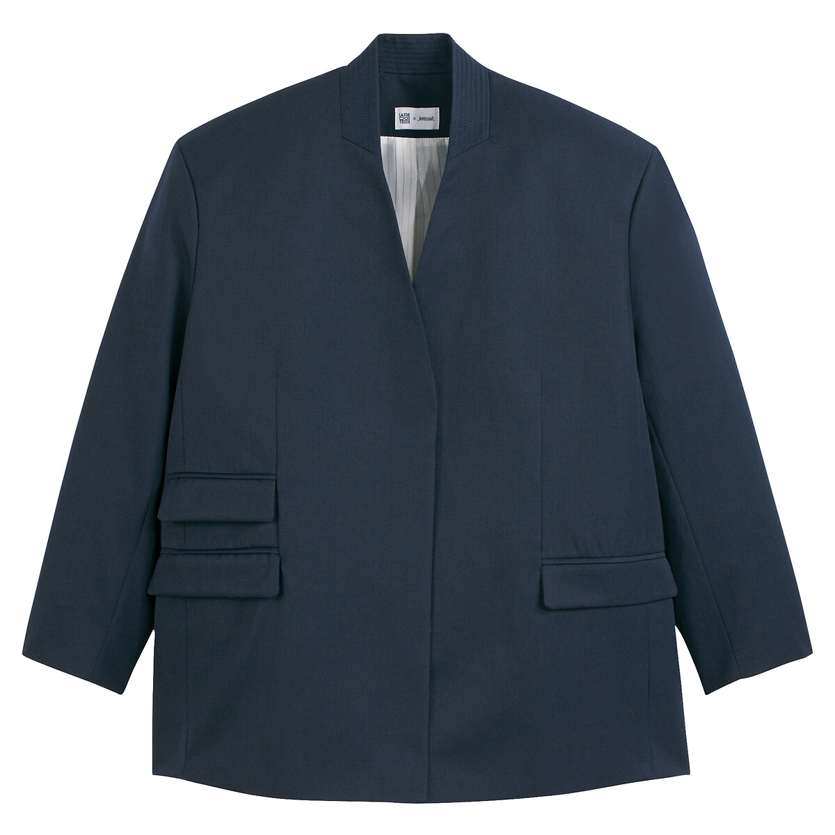 JEREMY CURRAT X LA REDOUTE<br>Blazer de corte amplo, fabricado na Europa