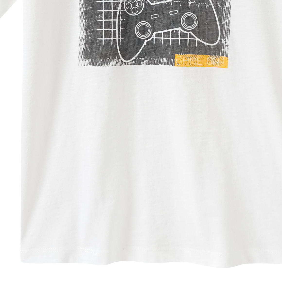 Yigga Jungen T-Shirt mit Gamer-Print weiss