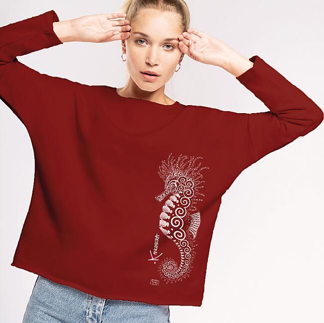 KANUMERA - SWEAT LOOSE HIPPOCAMPE FEMME