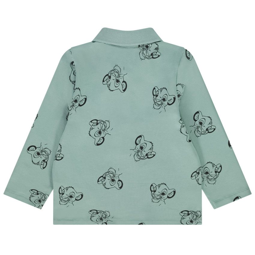 Polo manches longues imprimé Simba Disney pour bébé garçon - Bleu moyen