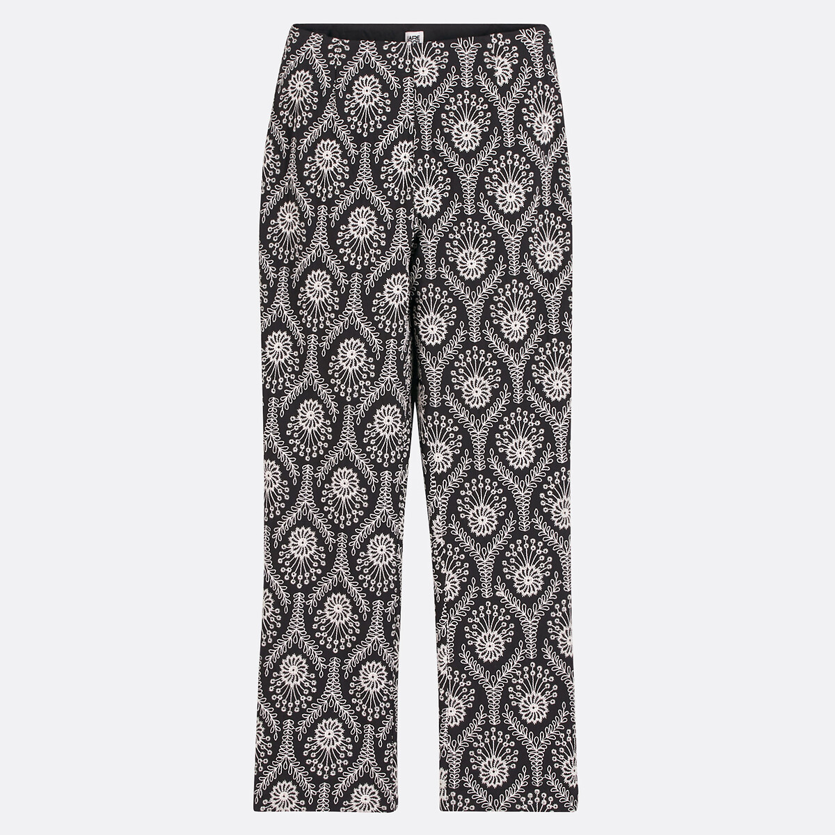 COLEÇÃO LA REDOUTE<br>Calças bordadas 7/8 com pernas retas