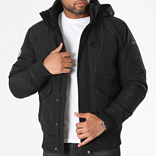 Veste Zippée Capuche Reven 03V6502M Noir