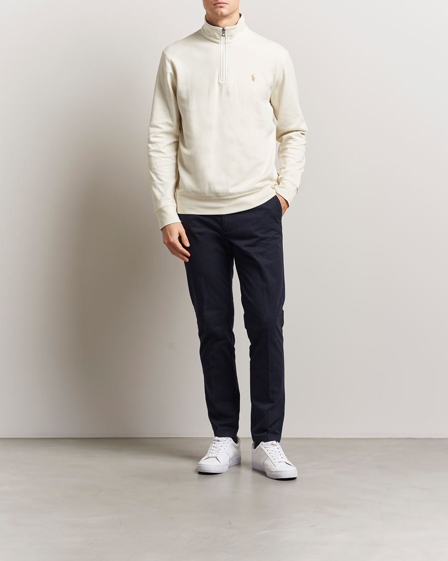 Polo Ralph Lauren Double Knit Half-Zip Sweater Parchment Cream