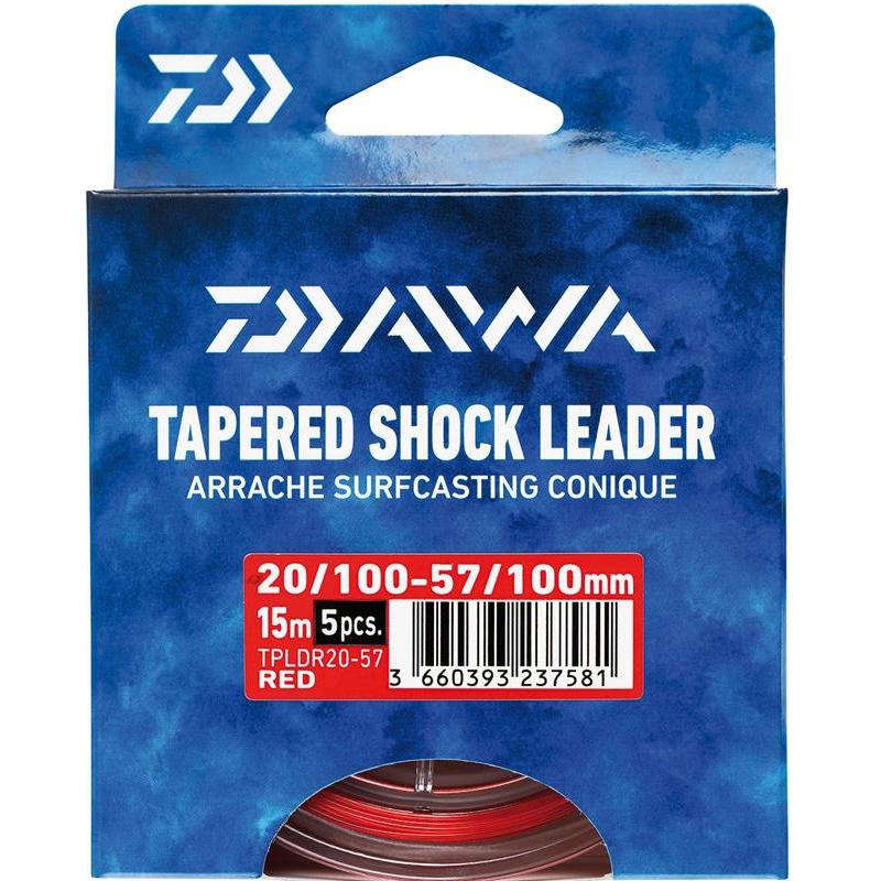 Bas De Ligne Daiwa Arrache Surf Taper Leader - Rouge - Par 5