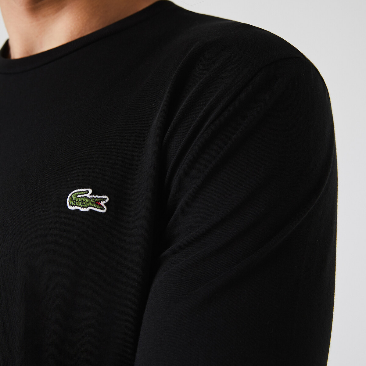 LACOSTE<br>Camiseta de manga comprida em malha de algodão