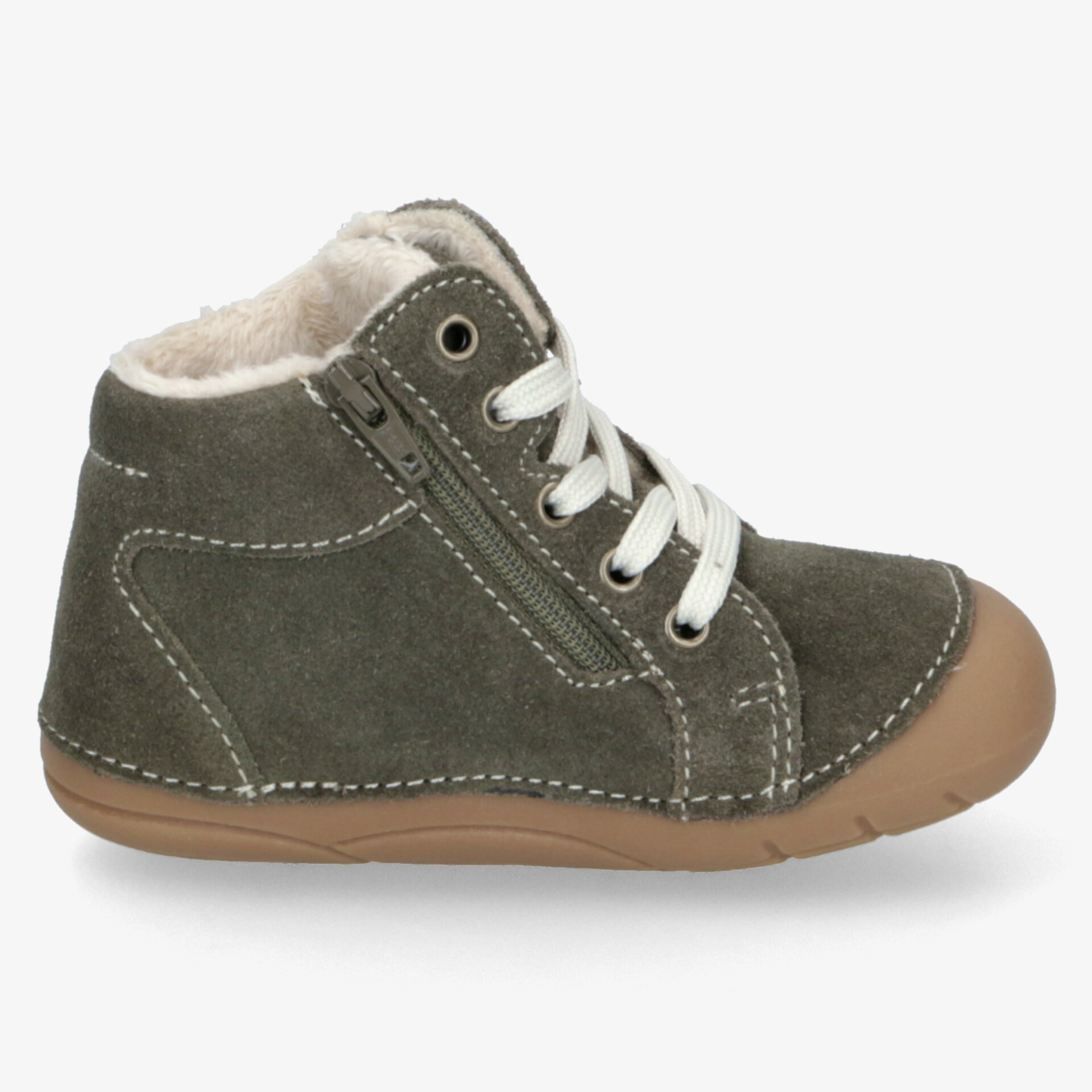 Bambulini Kinder Schnürstiefel olive
