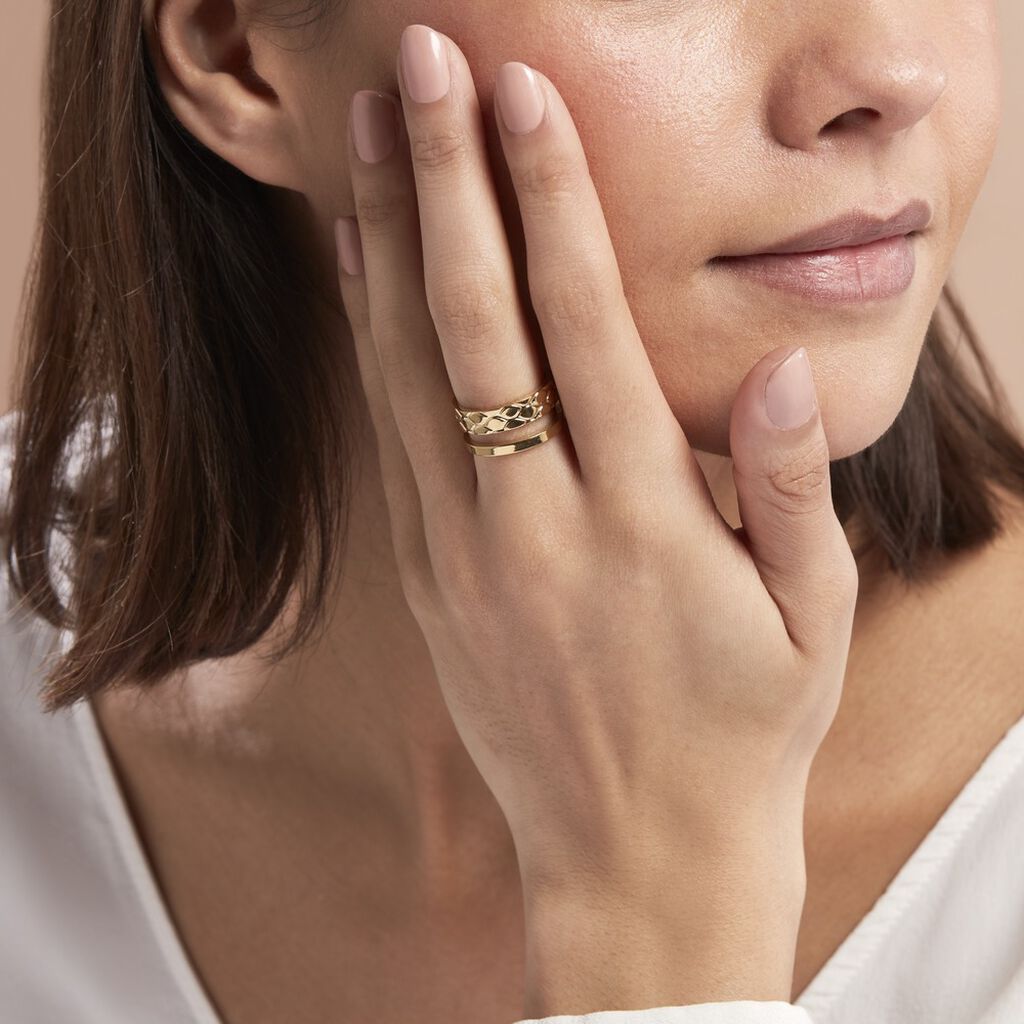 Bague Ajustable Abram Acier Doré
