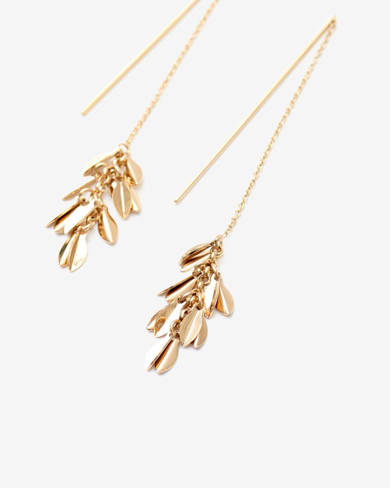 BOUCLES D'OREILLES METAL SHINY LEAF