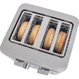 Grille-pain 4 tranches PC-TA 1252, acier inox