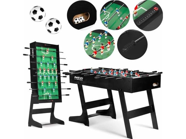 Neo-Sport Fotballbord, svart 121 x 61 x 80 cm (NS-803)