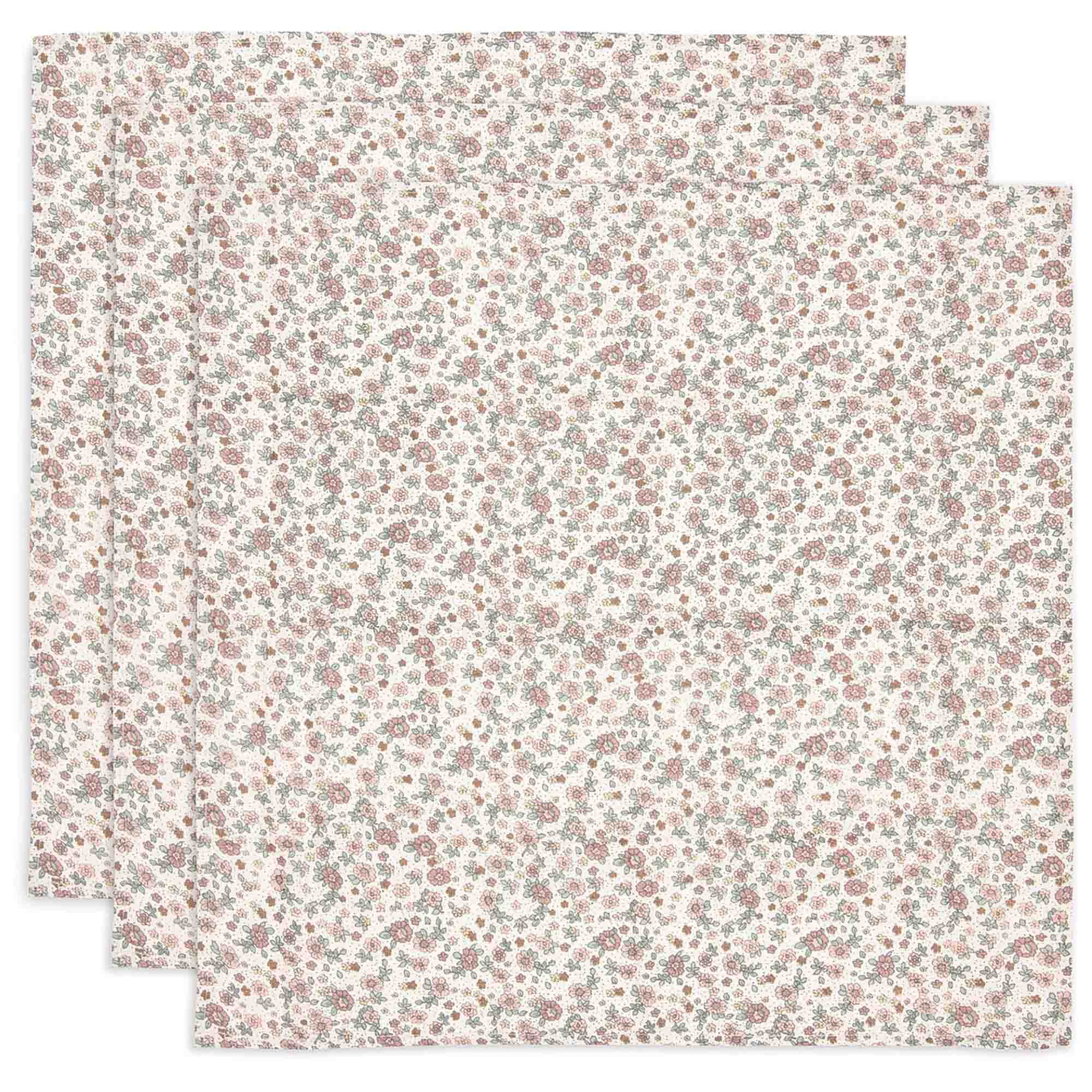 Jollein hydrofiel luier retro flower  wit